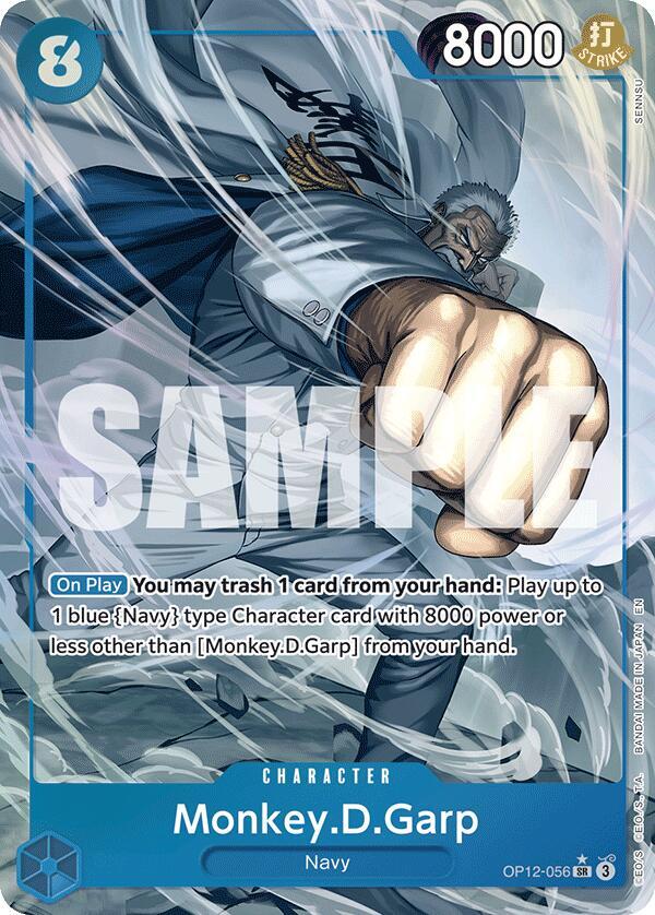 Monkey.D.Garp (Alternate Art) SR Legacy of the Master OP12-056 NM