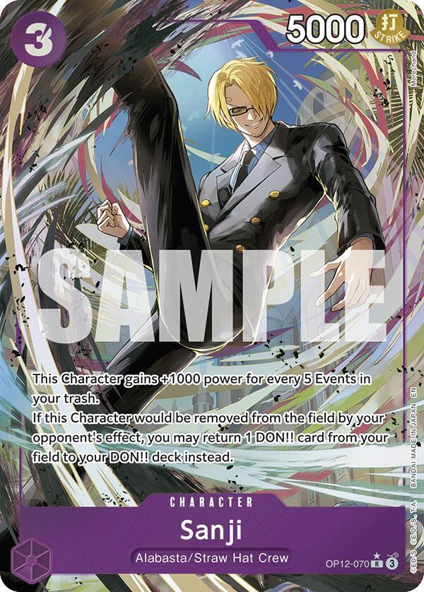Sanji (070) (Alternate Art) R Legacy of the Master OP12-070 NM