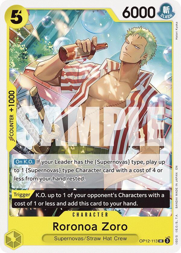 Roronoa Zoro (113) UC Legacy of the Master OP12-113 NM