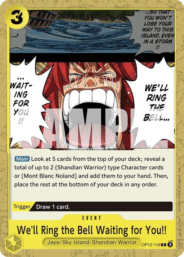 We'll Ring the Bell Waiting for You!! C Legacy of the Master OP12-116 NM