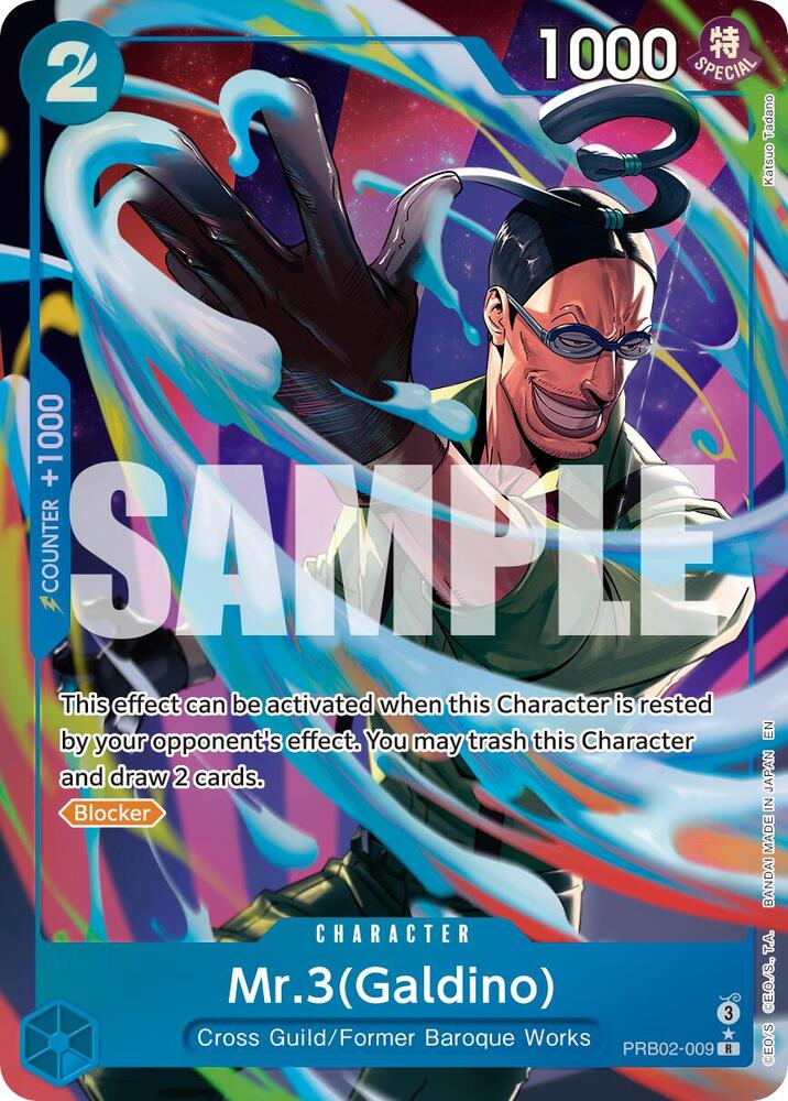 Mr.3(Galdino) - PRB02-009 (Alternate Art) R Premium Booster -The Best- Vol. 2 PRB02-009 NM