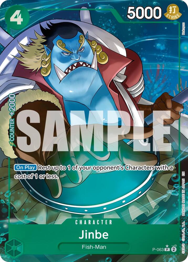 Jinbe - P-063 (Alternate Art) PR Premium Booster -The Best- Vol. 2 P-063 NM