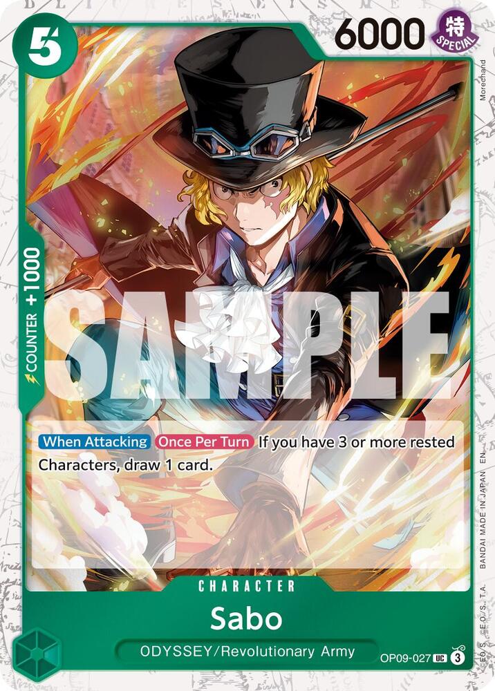 Sabo - OP09-027 (Pirate Foil) UC Premium Booster -The Best- Vol. 2 OP09-027 NM