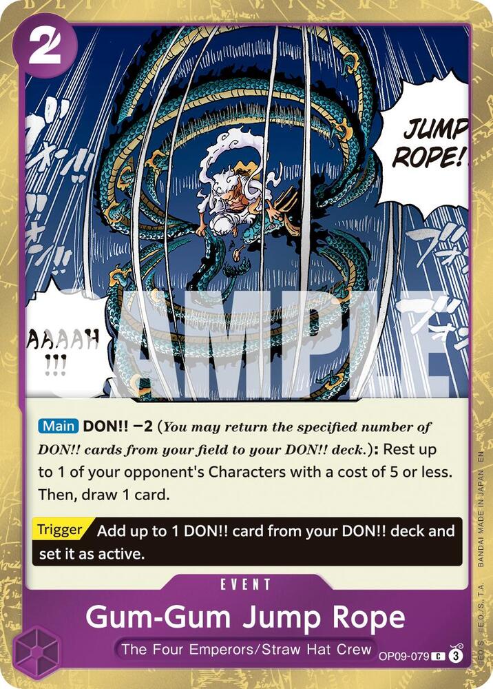 Gum-Gum Jump Rope (Pirate Foil) C Premium Booster -The Best- Vol. 2 OP09-079 NM