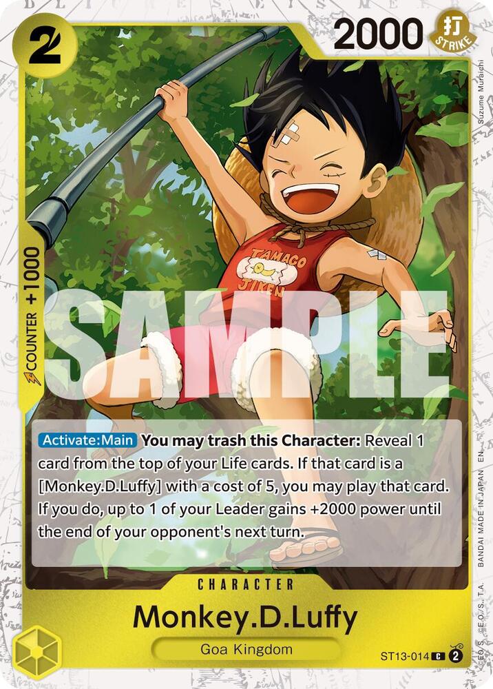 Monkey.D.Luffy - ST13-014 (Pirate Foil) C Premium Booster -The Best- Vol. 2 ST13-014 NM