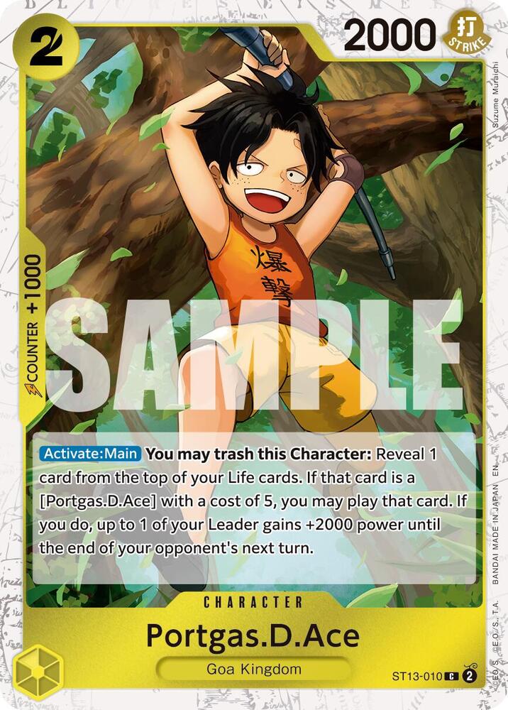 Portgas.D.Ace - ST13-010 (Pirate Foil) C Premium Booster -The Best- Vol. 2 ST13-010 NM