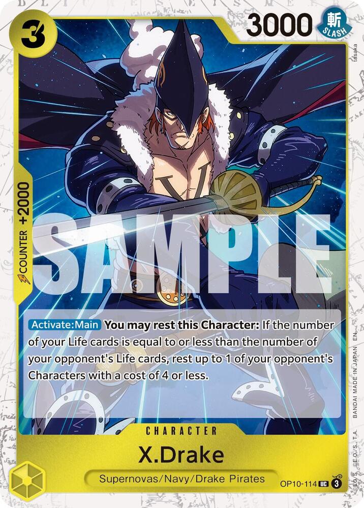 X.Drake (Pirate Foil) UC Premium Booster -The Best- Vol. 2 OP10-114 NM