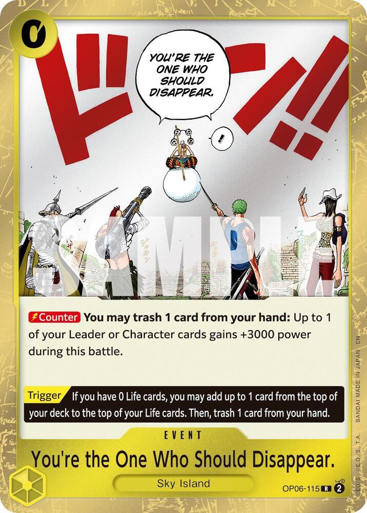 You're the One Who Should Disappear (Reprint) R Premium Booster -The Best- Vol. 2 OP06-115 NM