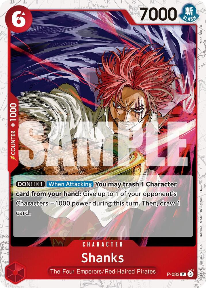 Shanks - P-083 (Pirate Foil) PR Premium Booster -The Best- Vol. 2 P-083 NM