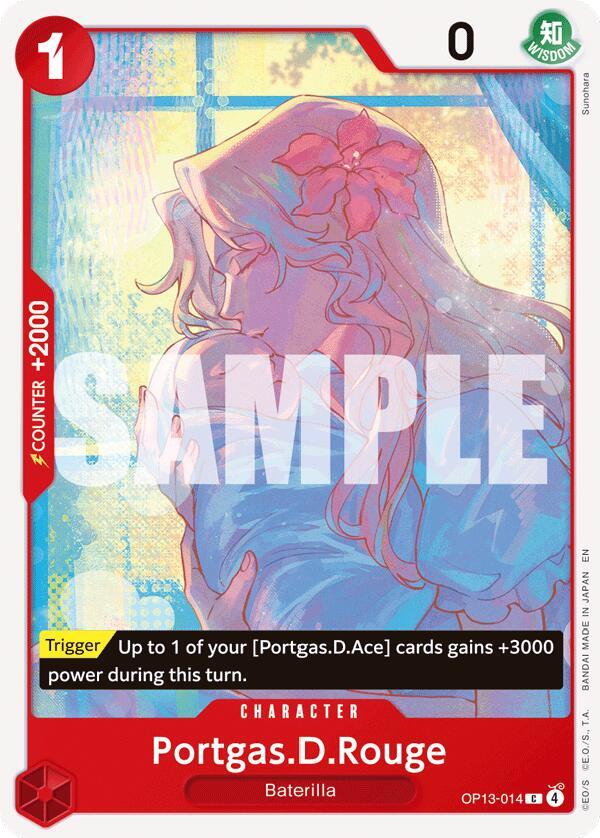 Portgas.D.Rouge C Carrying On His Will OP13-014 NM