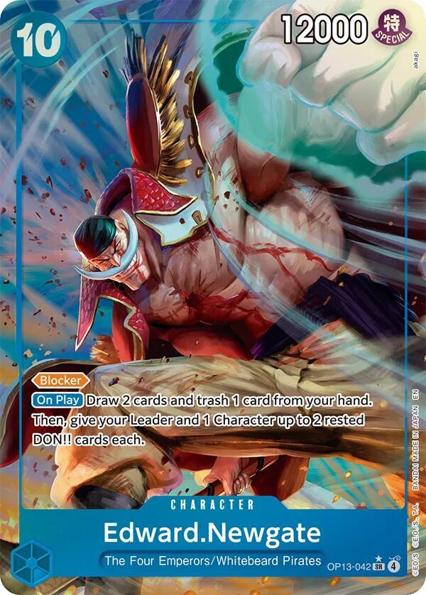 Edward.Newgate (Alternate Art) SR Carrying On His Will OP13-042 NM