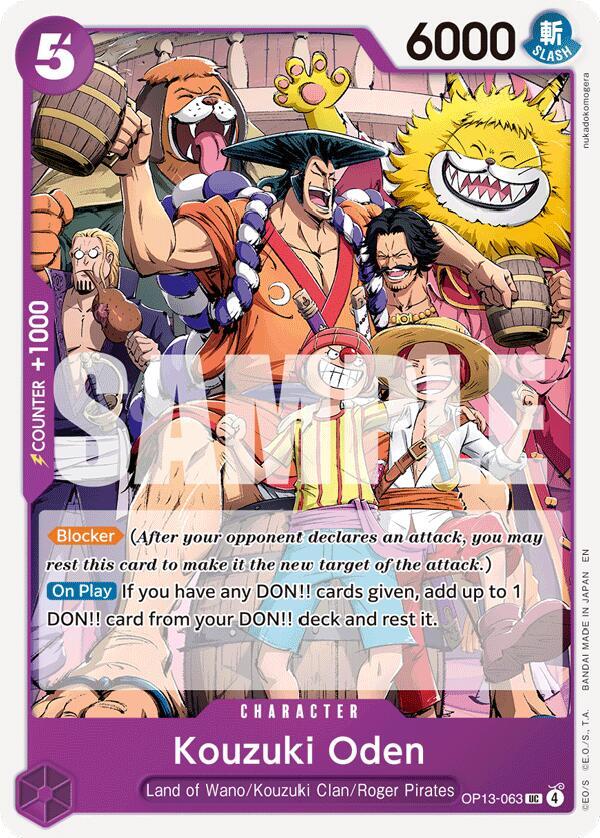 Kouzuki Oden UC Carrying On His Will OP13-063 NM