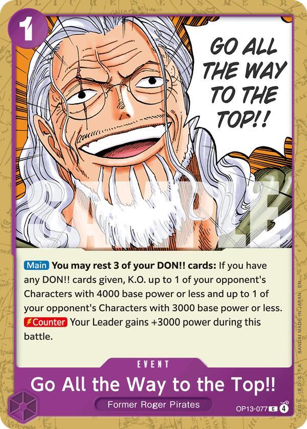 Go All the Way to the Top!! C Carrying On His Will OP13-077 NM