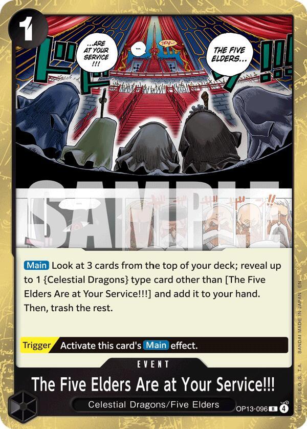 The Five Elders Are at Your Service!!! R Carrying On His Will OP13-096 NM