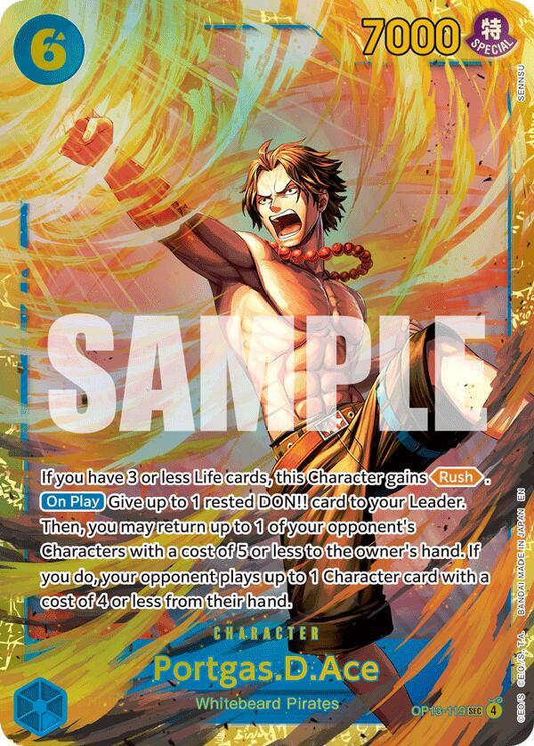 Portgas.D.Ace (119) SEC Carrying On His Will OP13-119 NM