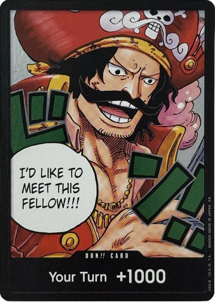 DON!! Card (Gol.D.Roger) DON!! Carrying On His Will NM