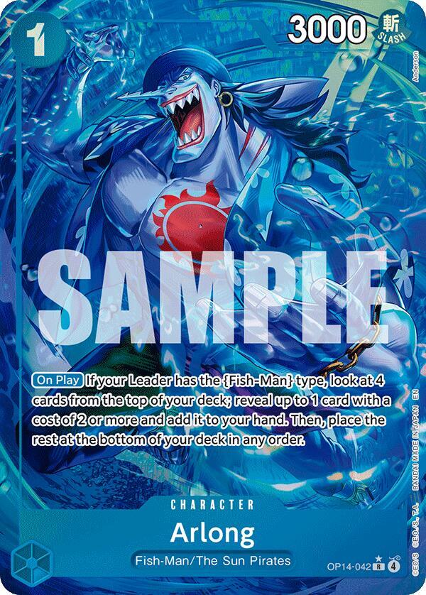Arlong (Alternate Art) R The Azure Sea's Seven OP14-042 NM