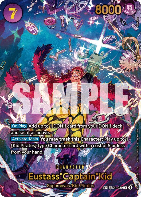Eustass"Captain"Kid - EB04-039 (SP) R The Azure Sea's Seven EB04-039 NM