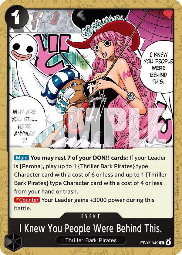 I Knew You People Were Behind This. C Extra Booster: One Piece Heroines Edition EB03-049 NM