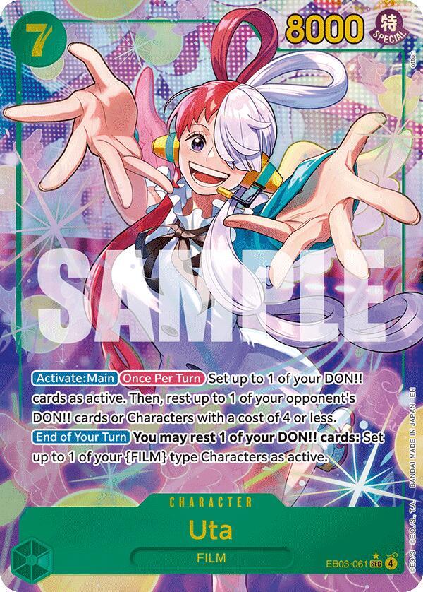 Uta (061) (Alternate Art) SEC Extra Booster: One Piece Heroines Edition EB03-061 NM