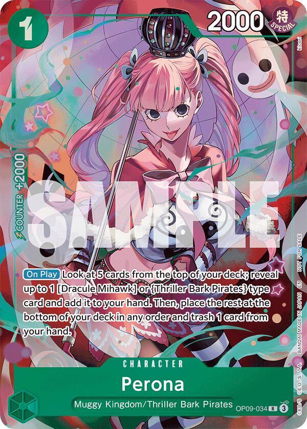 Perona - OP09-034 R Extra Booster: One Piece Heroines Edition OP09-034 NM