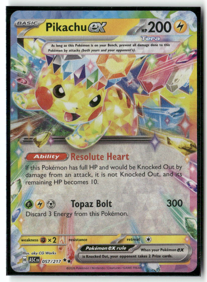 Pikachu ex Double Rare ME: Ascended Heroes 057/217 NM