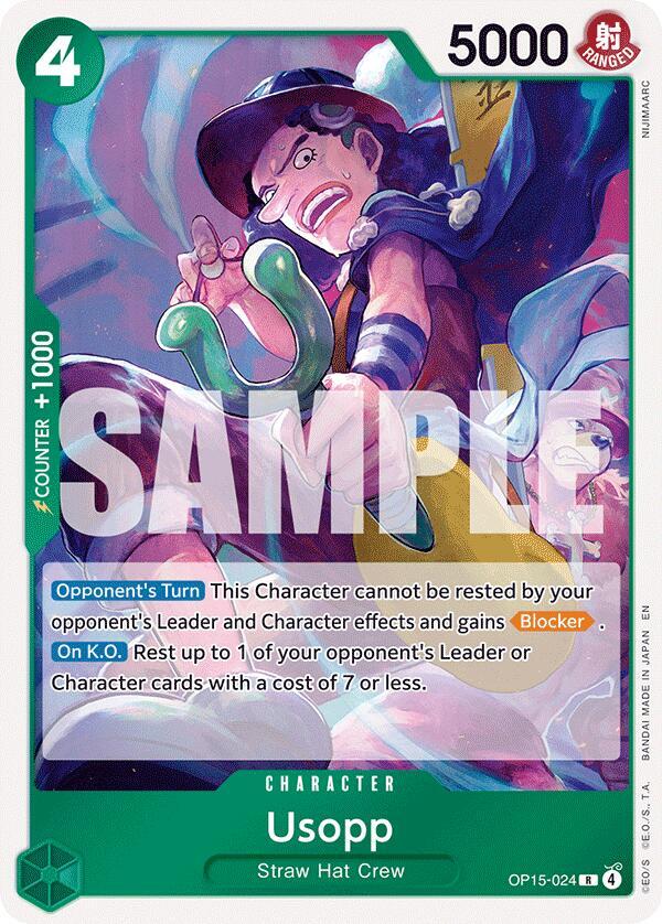 Usopp R Adventure on Kami's Island OP15-024 NM