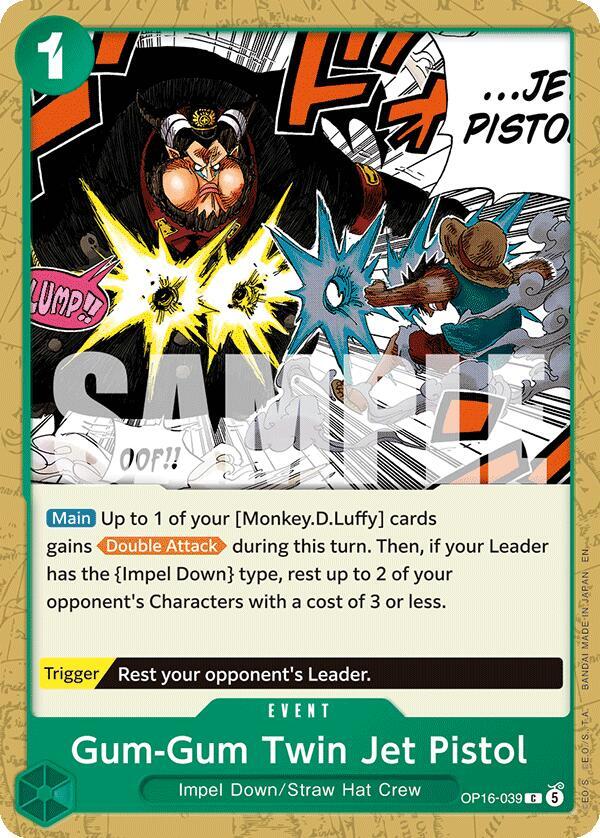 Gum-Gum Twin Jet Pistol C The Time of Battle OP16-039 NM