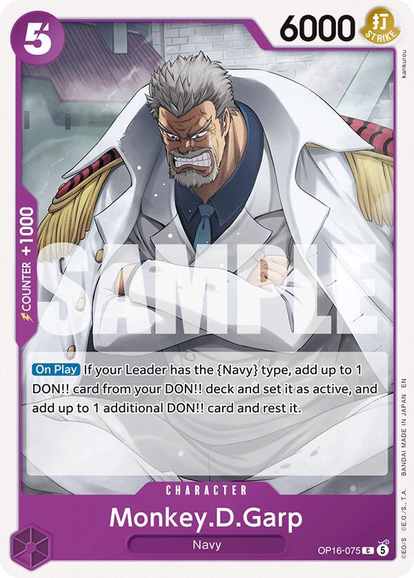 Monkey.D.Garp C The Time of Battle OP16-075 NM