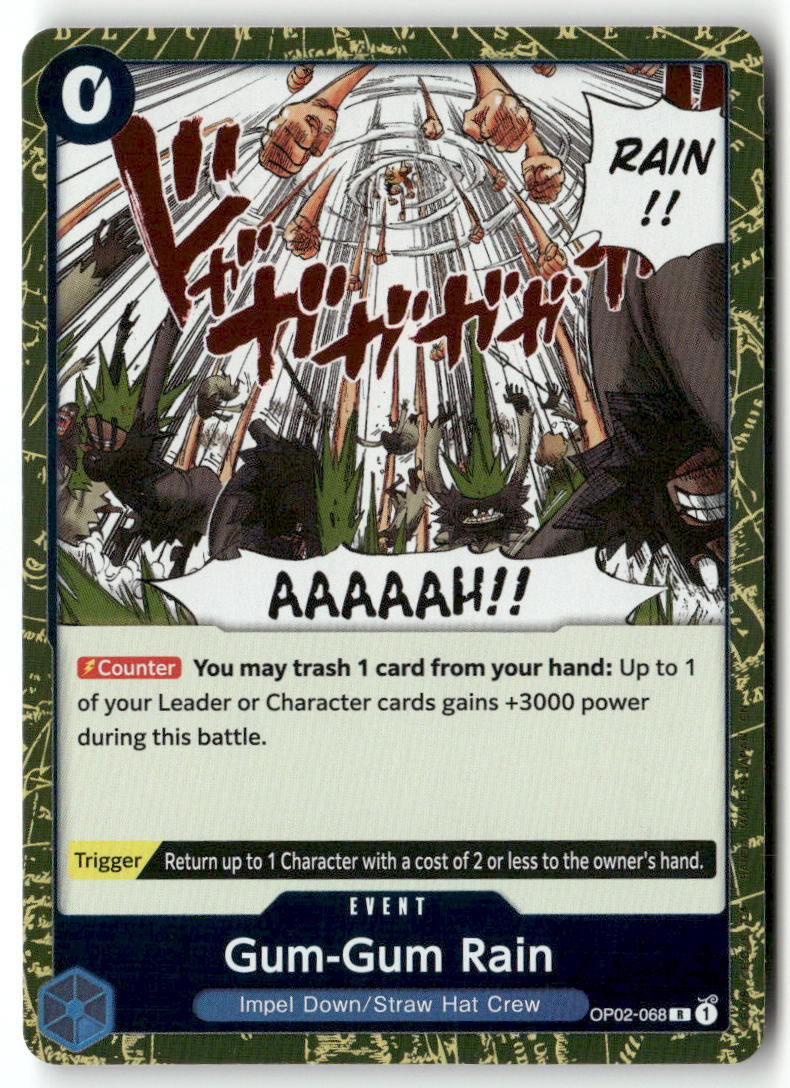 Gum-Gum Rain (Reprint) R Premium Booster -The Best- Vol. 2 OP02-068 NM