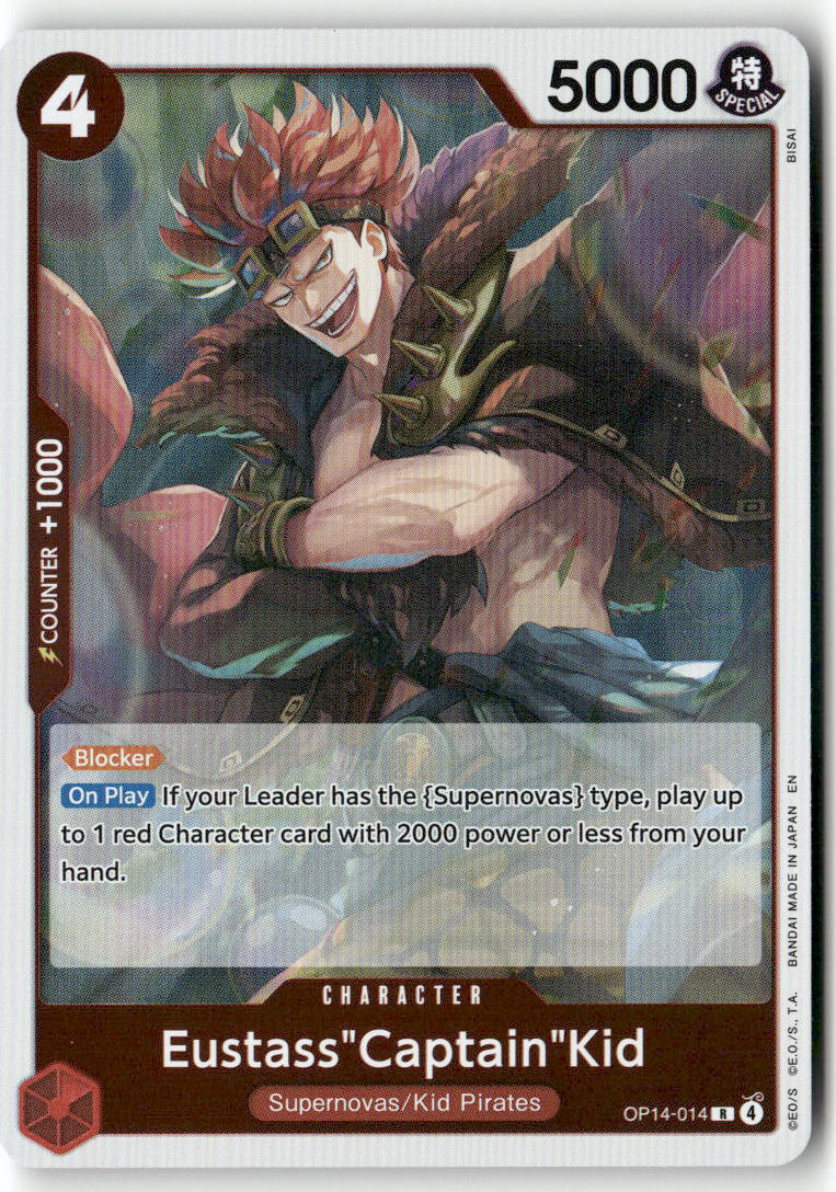 Eustass"Captain"Kid R The Azure Sea's Seven OP14-014 NM