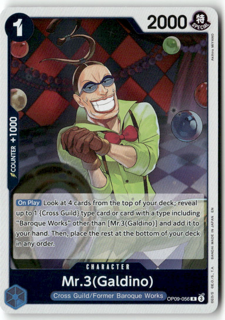 Mr.3(Galdino) (Reprint) R Starter Deck 25: BLUE Buggy OP09-056 NM