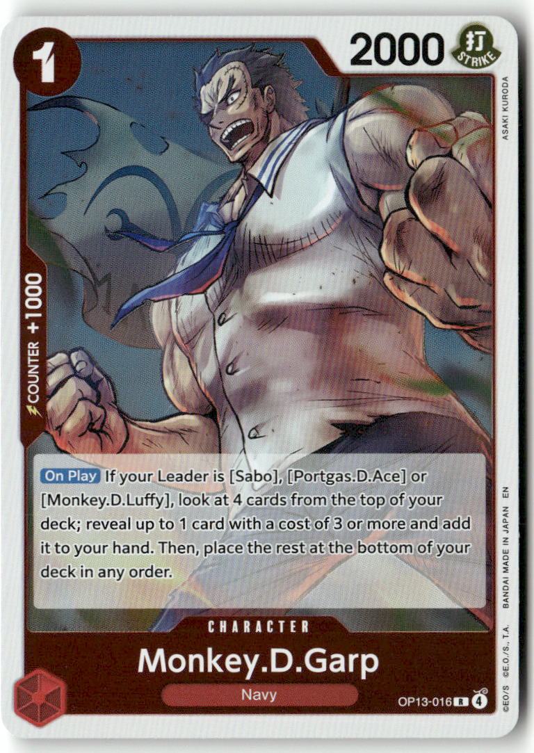 Monkey.D.Garp R Carrying On His Will OP13-016 NM