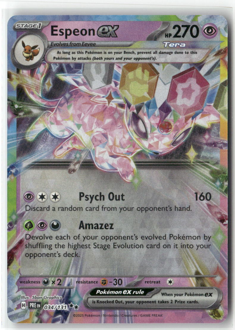 Espeon ex Double Rare SV: Prismatic Evolutions 034/131 NM
