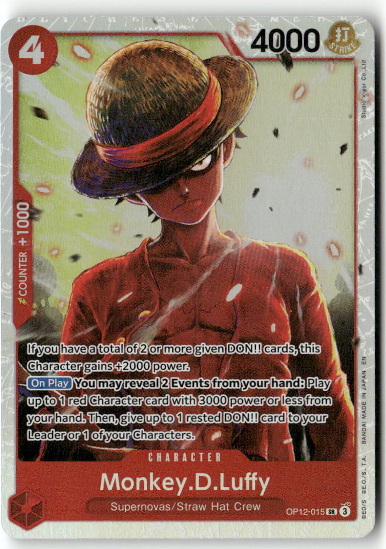 Monkey.D.Luffy SR Legacy of the Master OP12-015 NM