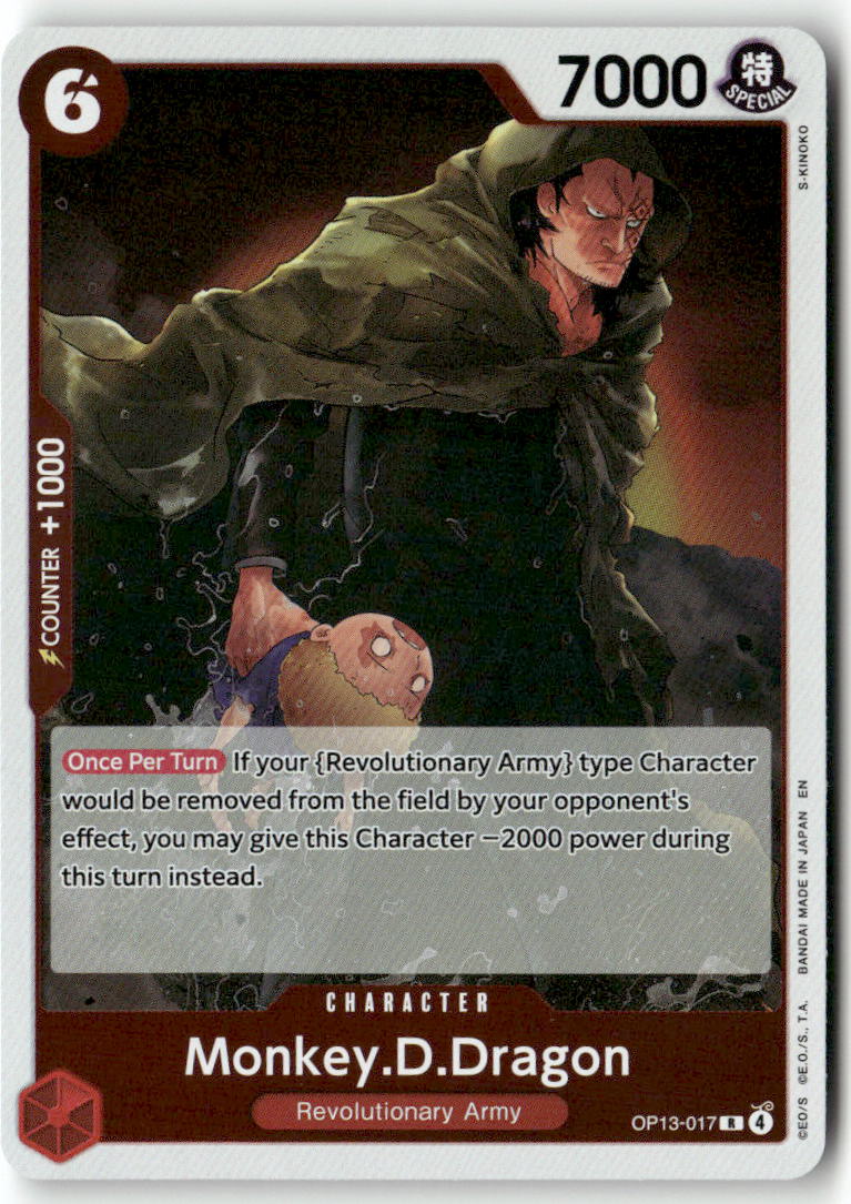 Monkey.D.Dragon R Carrying On His Will OP13-017 NM