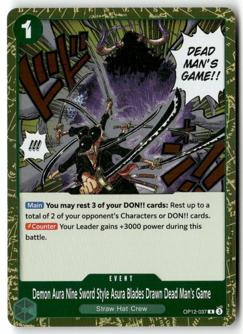 Demon Aura Nine Sword Style Asura Blades Drawn Dead Man's Game R Legacy of the Master OP12-037 NM