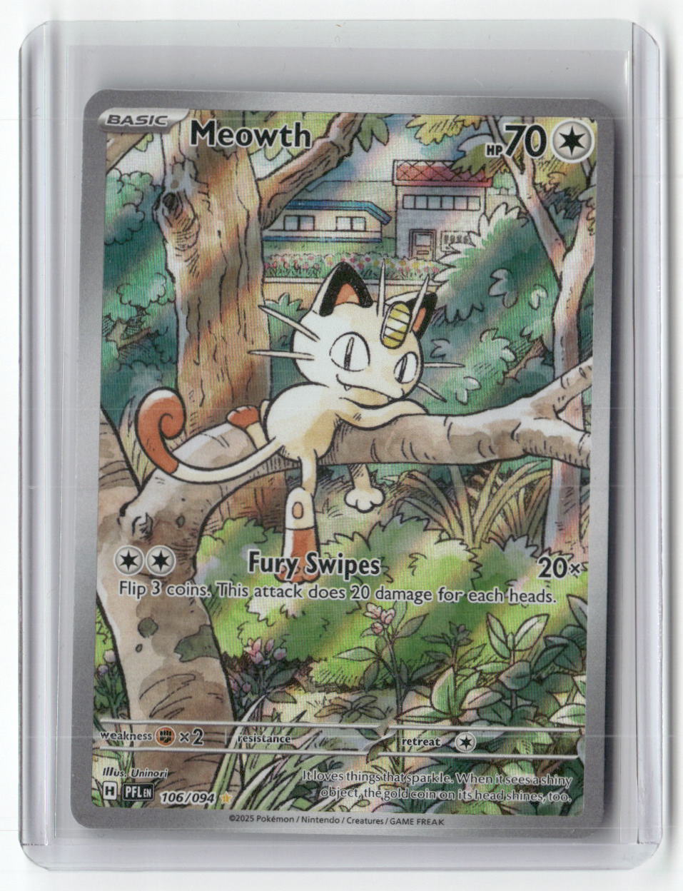 Meowth Illustration Rare ME02: Phantasmal Flames 106/094 NM