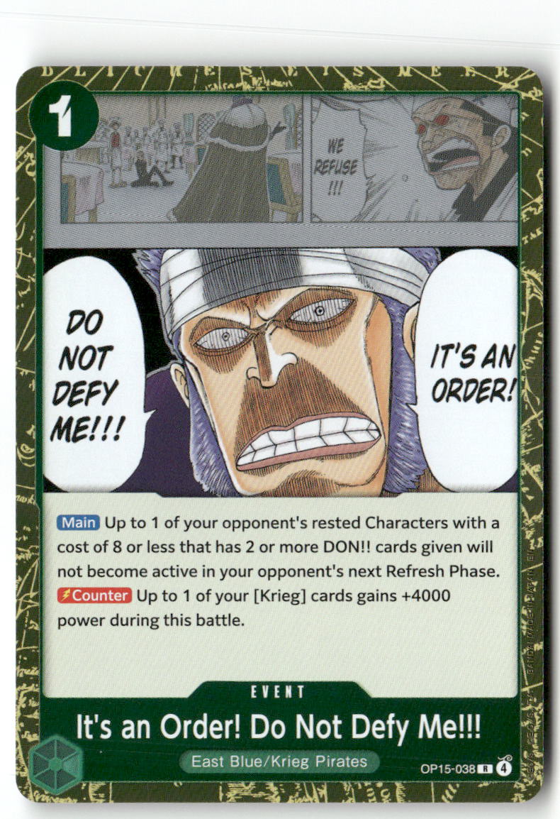 It's an Order! Do Not Defy Me!!! R Adventure on Kami's Island OP15-038 NM