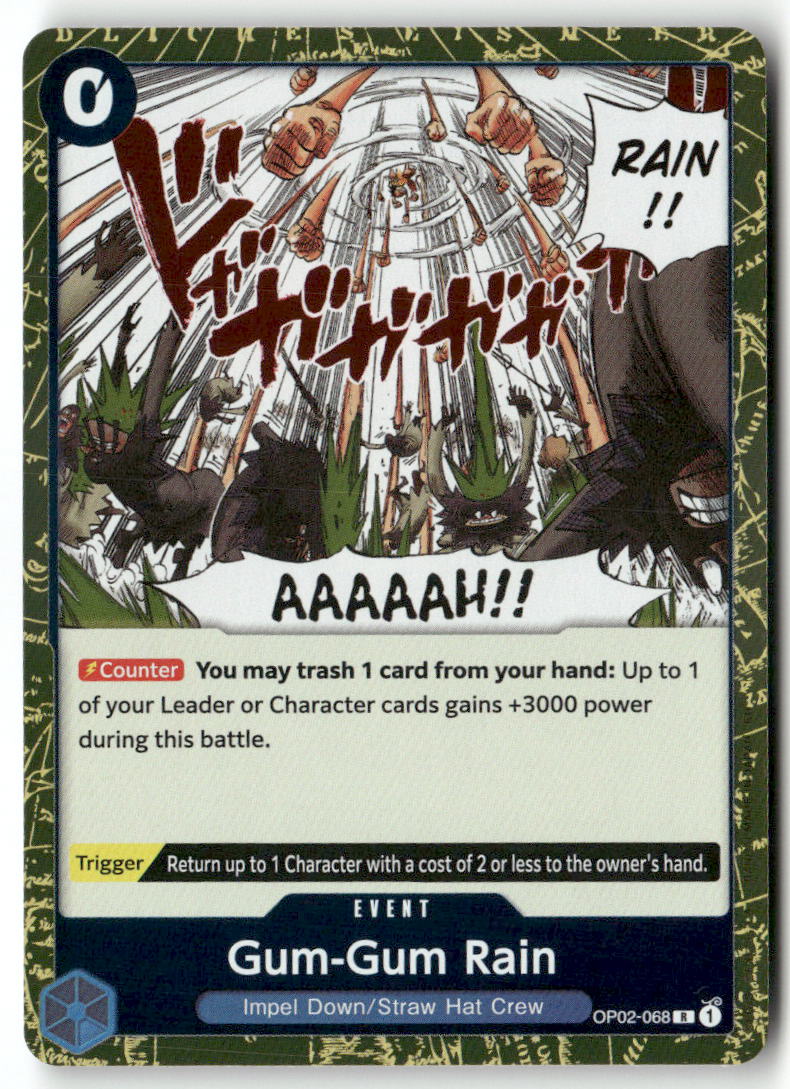 Gum-Gum Rain (Reprint) R Premium Booster -The Best- Vol. 2 OP02-068 NM
