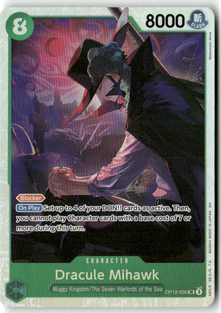 Dracule Mihawk SR Legacy of the Master OP12-030 NM