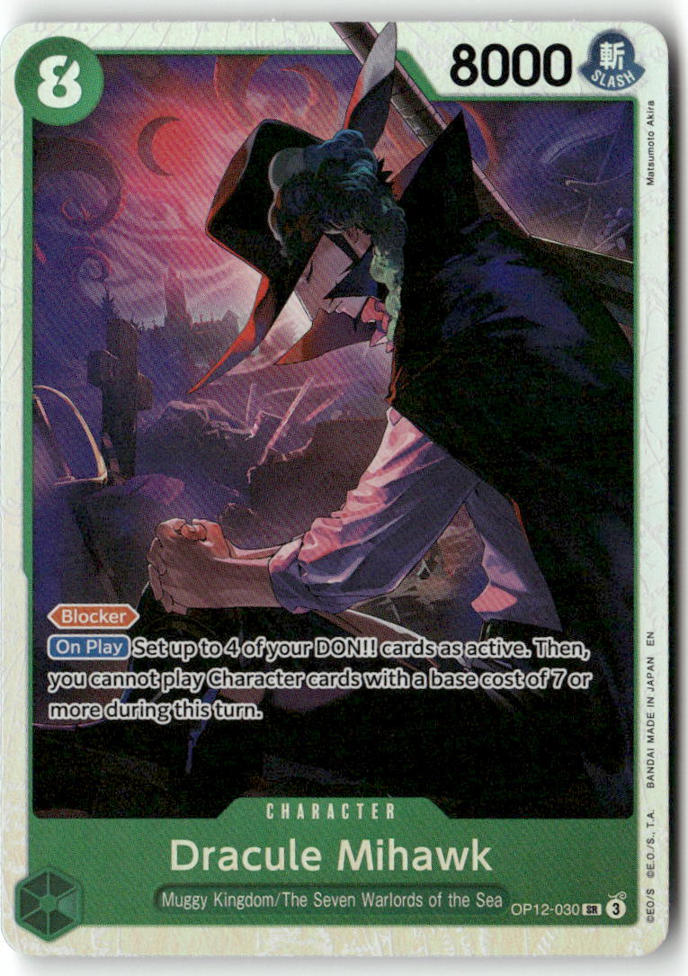 Dracule Mihawk SR Legacy of the Master OP12-030 NM
