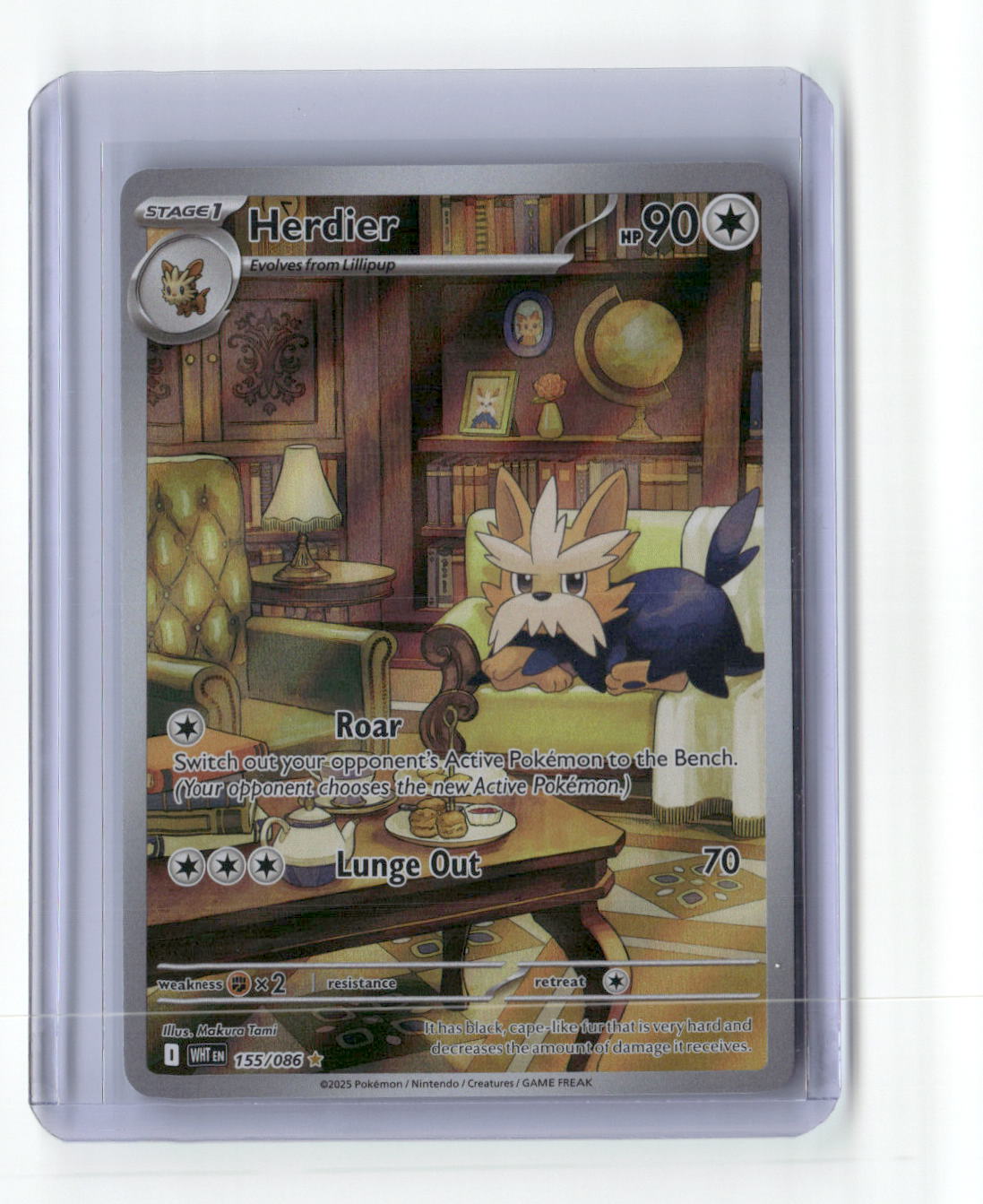 Herdier Illustration Rare SV: White Flare 155/086 NM