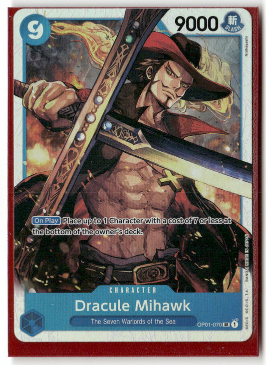 Dracule Mihawk SR Romance Dawn OP01-070 NM