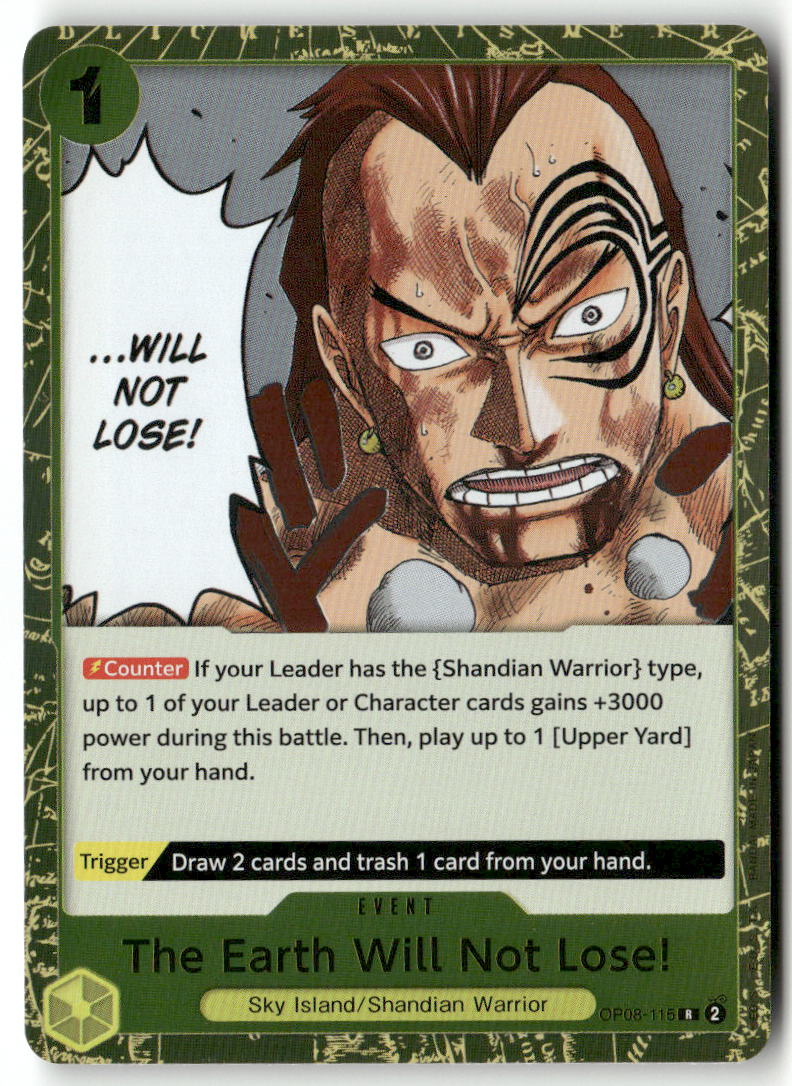 The Earth Will Not Lose! R Two Legends OP08-115 NM