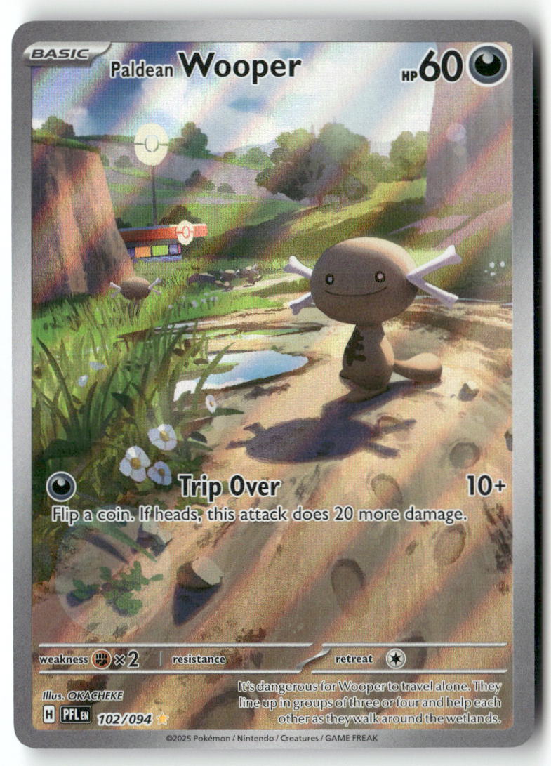 Paldean Wooper Illustration Rare ME02: Phantasmal Flames 102/094 NM