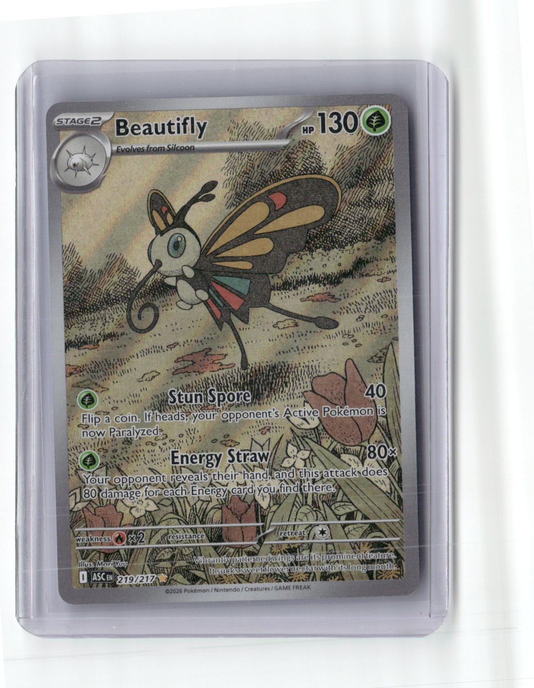 Beautifly Illustration Rare ME: Ascended Heroes 219/217 NM