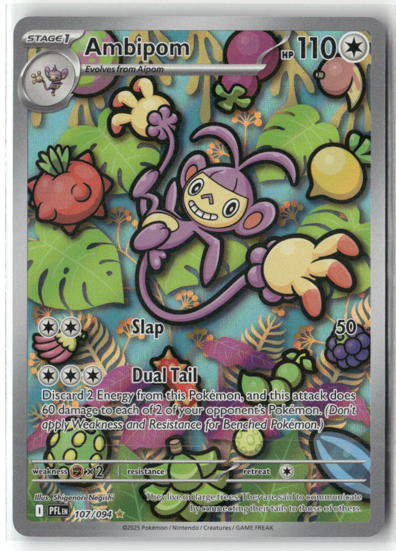 Ambipom Illustration Rare ME02: Phantasmal Flames 107/094 NM