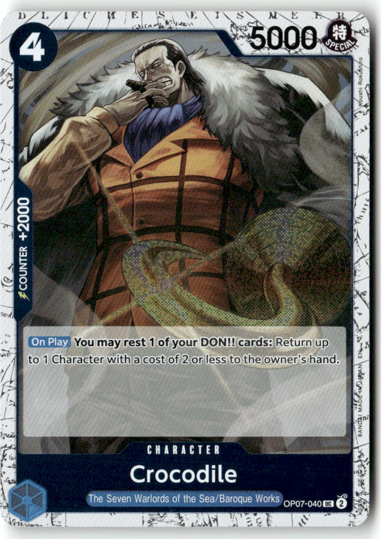 Crocodile (003) SR Super Pre-Release Starter Deck 3: The Seven Warlords of the Sea ST03-003 NM