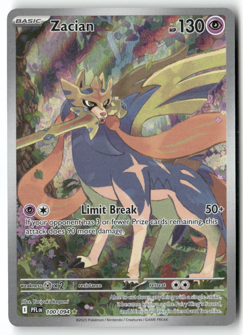 Zacian Illustration Rare ME02: Phantasmal Flames 100/094 NM